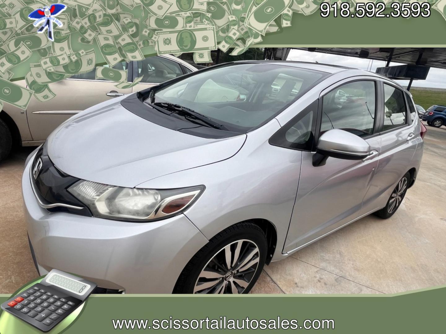 2016 SILVER HONDA FIT EX EX CVT (JHMGK5H76GX) with an 1.5L L4 SOHC 16V engine, CVT transmission, located at 8101 E. Skelly Dr., Tulsa, OK, 74129, (918) 592-3593, 36.121891, -95.888802 - Photo#0